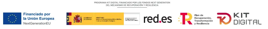 Programa Kit Digital financiado por los fondos Next Generation — Financiado por la Unión Europea, Gobierno de España, red.es, Plan de Recuperación, Transformación y Resiliencia